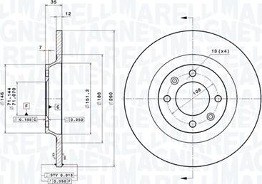 Magneti Marelli 360406116201 - Disque de frein cwaw.fr