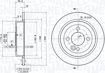 Magneti Marelli 360406110901 - Disque de frein cwaw.fr