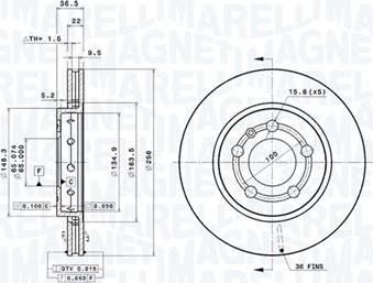 Magneti Marelli 360406111401 - Disque de frein cwaw.fr