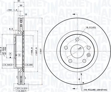 Magneti Marelli 360406111101 - Disque de frein cwaw.fr