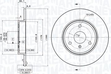 Magneti Marelli 360406118801 - Disque de frein cwaw.fr