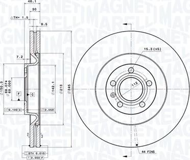 Magneti Marelli 360406113501 - Disque de frein cwaw.fr