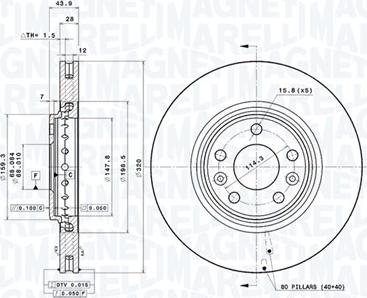 Magneti Marelli 360406112101 - Disque de frein cwaw.fr