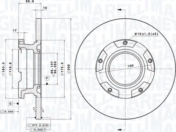 Magneti Marelli 360406189100 - Disque de frein cwaw.fr