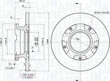 Magneti Marelli 360406184400 - Disque de frein cwaw.fr