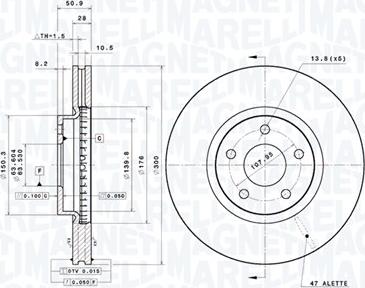 Magneti Marelli 360406184801 - Disque de frein cwaw.fr