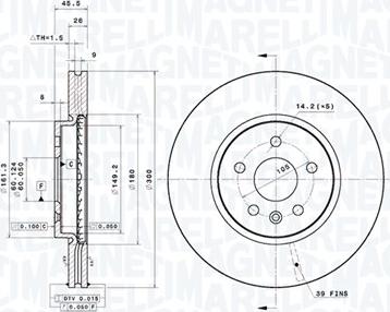 Magneti Marelli 360406185601 - Disque de frein cwaw.fr