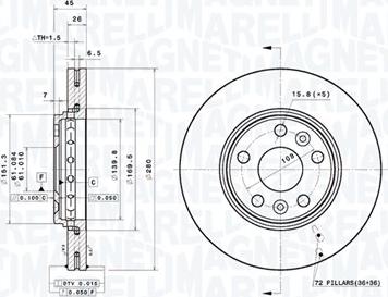 Magneti Marelli 360406185101 - Disque de frein cwaw.fr