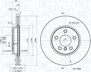 Magneti Marelli 360406180801 - Disque de frein cwaw.fr