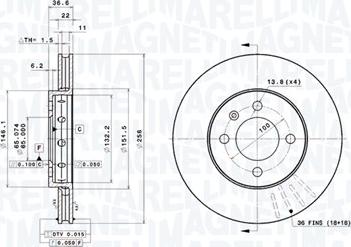 Magneti Marelli 360406180201 - Disque de frein cwaw.fr