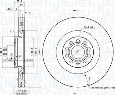 Magneti Marelli 360406188601 - Disque de frein cwaw.fr