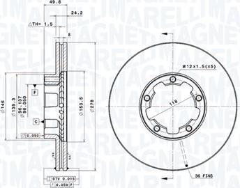 Magneti Marelli 360406188700 - Disque de frein cwaw.fr