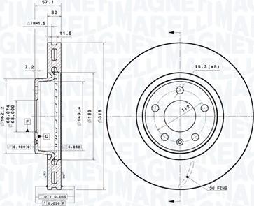 Magneti Marelli 360406182001 - Disque de frein cwaw.fr