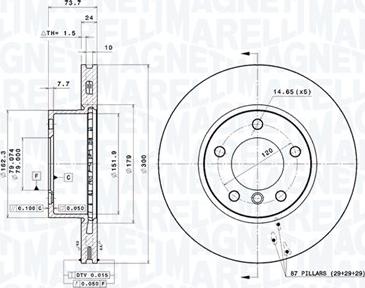 Magneti Marelli 360406128201 - Disque de frein cwaw.fr