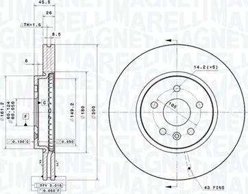 Magneti Marelli 360406127601 - Disque de frein cwaw.fr