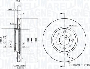 Magneti Marelli 360406213500 - Disque de frein cwaw.fr