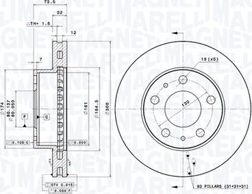 Magneti Marelli 360407100000 - Disque de frein cwaw.fr