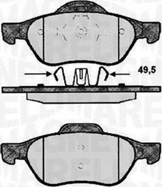 Magneti Marelli 363916060572 - Kit de plaquettes de frein, frein à disque cwaw.fr