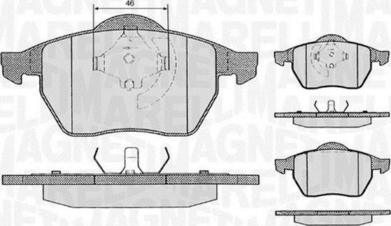 Magneti Marelli 363916060146 - Kit de plaquettes de frein, frein à disque cwaw.fr