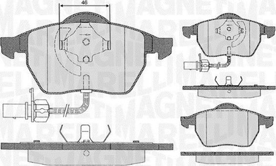 Magneti Marelli 363916060143 - Kit de plaquettes de frein, frein à disque cwaw.fr