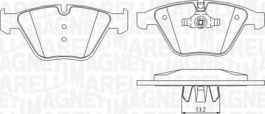 Magneti Marelli 363916060150 - Kit de plaquettes de frein, frein à disque cwaw.fr