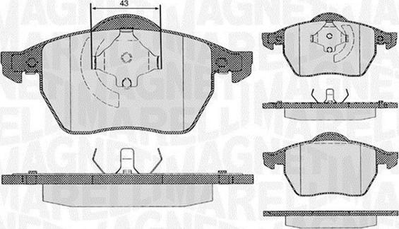 Magneti Marelli 363916060137 - Kit de plaquettes de frein, frein à disque cwaw.fr