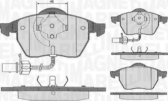 Magneti Marelli 363916060261 - Kit de plaquettes de frein, frein à disque cwaw.fr