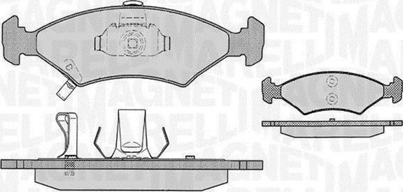 Magneti Marelli 363916060287 - Kit de plaquettes de frein, frein à disque cwaw.fr