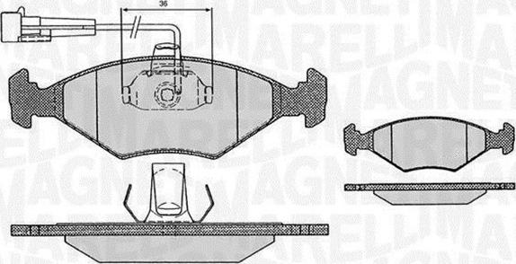 Magneti Marelli 363916060234 - Kit de plaquettes de frein, frein à disque cwaw.fr