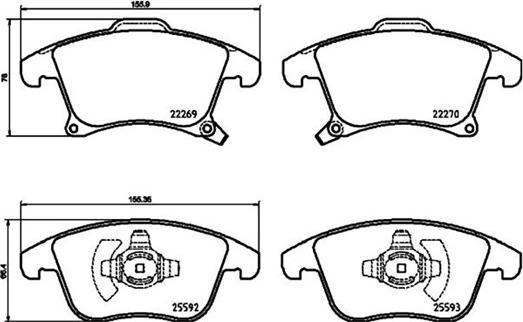 Magneti Marelli 363700424173 - Kit de plaquettes de frein, frein à disque cwaw.fr