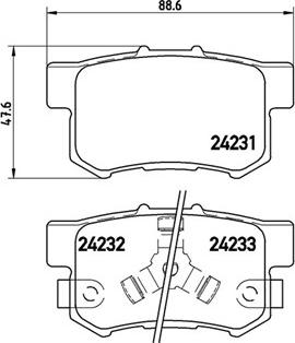 BOSCH BE1086H - Kit de plaquettes de frein, frein à disque cwaw.fr