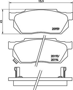 Magneti Marelli 363700428008 - Kit de plaquettes de frein, frein à disque cwaw.fr