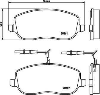 Magneti Marelli 363700423090 - Kit de plaquettes de frein, frein à disque cwaw.fr