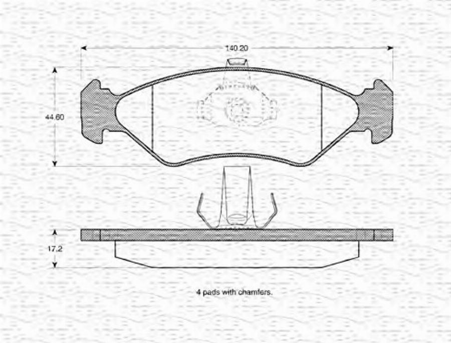 Magneti Marelli 363702160991 - Kit de plaquettes de frein, frein à disque cwaw.fr