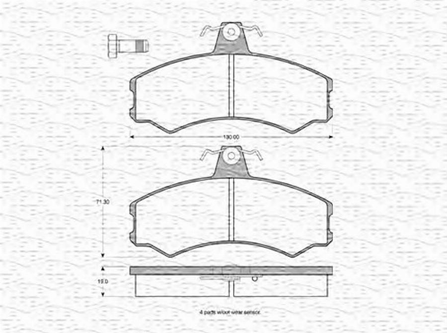 Magneti Marelli 363702160940 - Kit de plaquettes de frein, frein à disque cwaw.fr