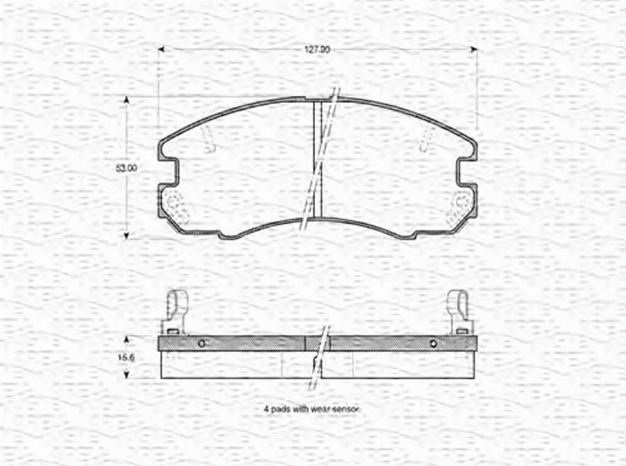 Magneti Marelli 363702160950 - Kit de plaquettes de frein, frein à disque cwaw.fr