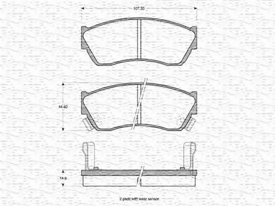 Magneti Marelli 363702160964 - Kit de plaquettes de frein, frein à disque cwaw.fr