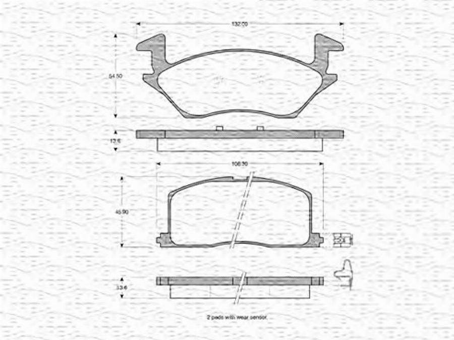 Magneti Marelli 363702160960 - Kit de plaquettes de frein, frein à disque cwaw.fr