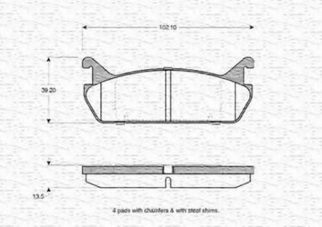 Magneti Marelli 363702160968 - Kit de plaquettes de frein, frein à disque cwaw.fr