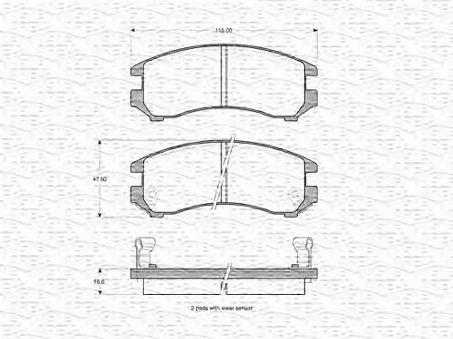 Magneti Marelli 363702160963 - Kit de plaquettes de frein, frein à disque cwaw.fr