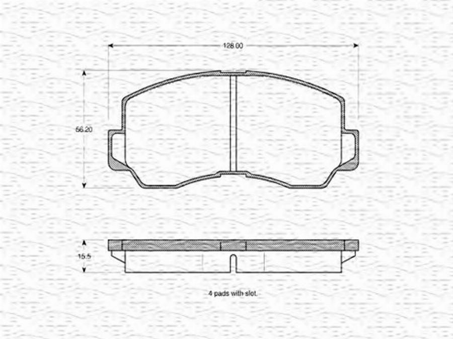 Magneti Marelli 363702160919 - Kit de plaquettes de frein, frein à disque cwaw.fr