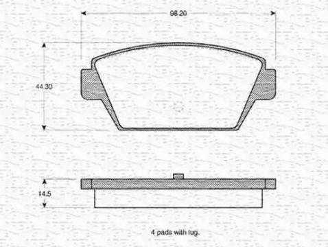 Magneti Marelli 363702160988 - Kit de plaquettes de frein, frein à disque cwaw.fr