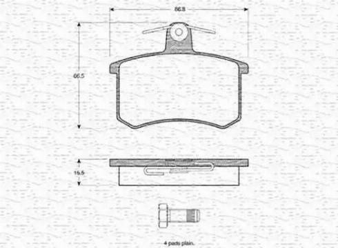 Magneti Marelli 363702160936 - Kit de plaquettes de frein, frein à disque cwaw.fr