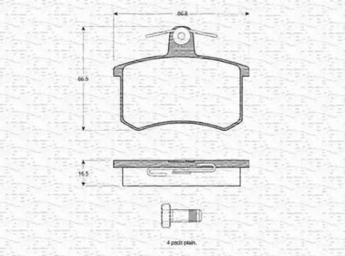 Magneti Marelli 363702160925 - Kit de plaquettes de frein, frein à disque cwaw.fr