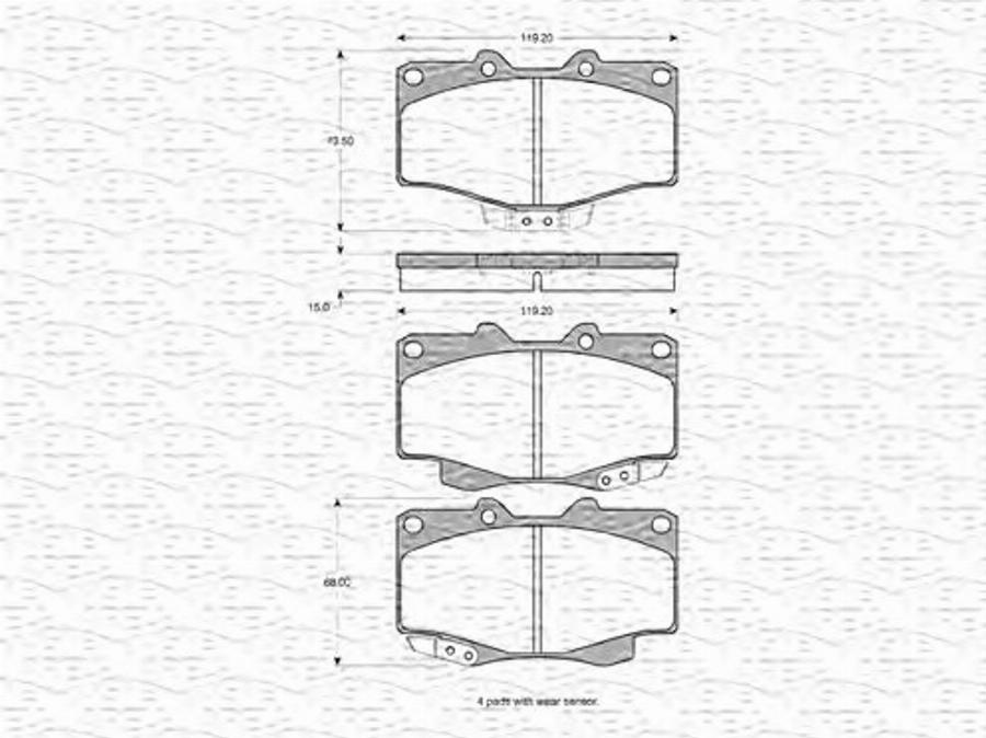 Magneti Marelli 363702160922 - Kit de plaquettes de frein, frein à disque cwaw.fr