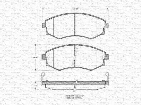 Magneti Marelli 363702160974 - Kit de plaquettes de frein, frein à disque cwaw.fr