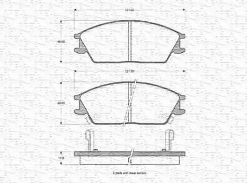 Magneti Marelli 363702160972 - Kit de plaquettes de frein, frein à disque cwaw.fr