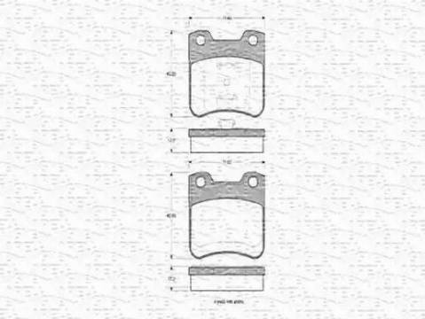 Magneti Marelli 430216170443 - Kit de plaquettes de frein, frein à disque cwaw.fr