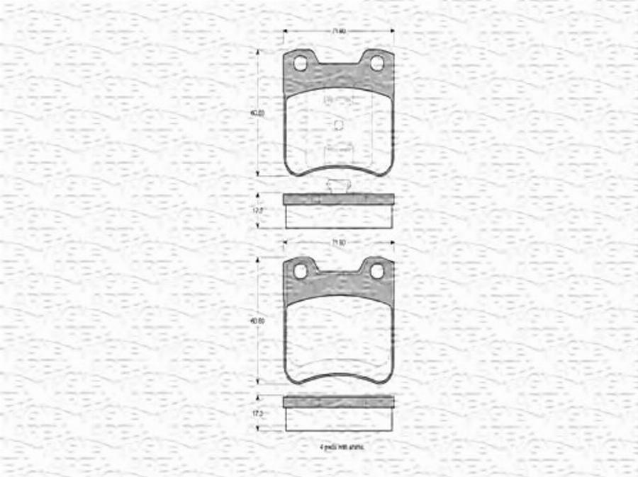 Magneti Marelli 363702160443 - Kit de plaquettes de frein, frein à disque cwaw.fr