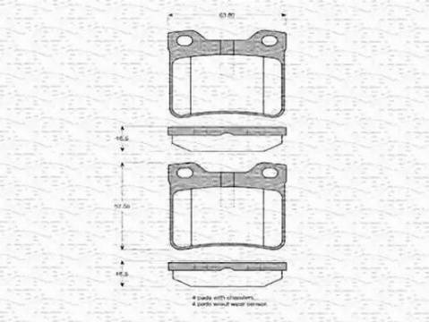 Magneti Marelli 363702160405 - Kit de plaquettes de frein, frein à disque cwaw.fr